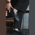 22's Penny Loafer Leather Low Top Sneakers // Black (US: 8)