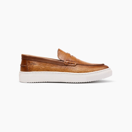 22's Penny Loafer Leather Low Top Sneakers // Tan (US: 7)