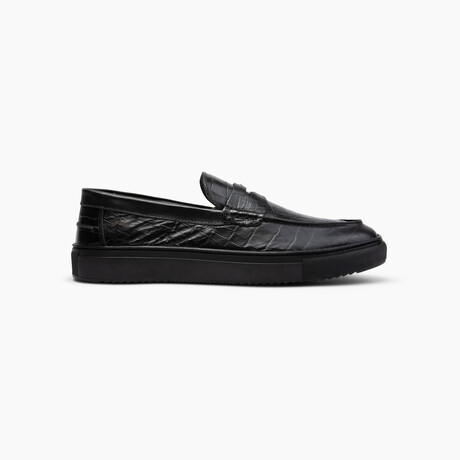 22's Penny Loafer Leather Low Top Sneakers // Black (US: 7)