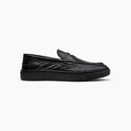 22's Penny Loafer Leather Low Top Sneakers // Black (US: 8)