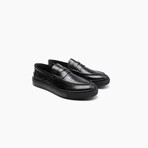 22's Penny Loafer Leather Low Top Sneakers // Black (US: 8)