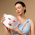 LED Red Light Therapy Face & Neck Mask (Black)