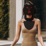 LED Red Light Therapy Face & Neck Mask (Black)