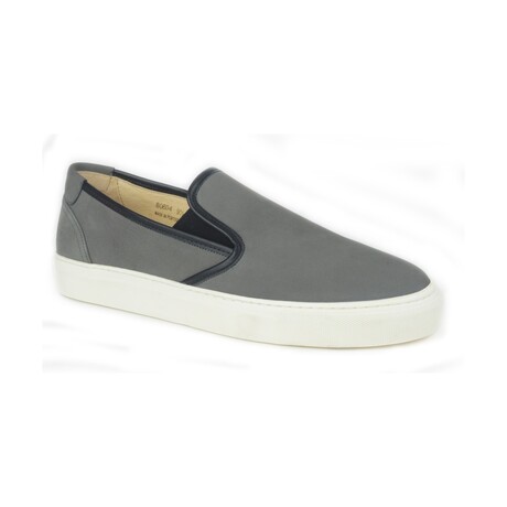 Leather Slip-On Sneakers // Charcoal (US: 8)