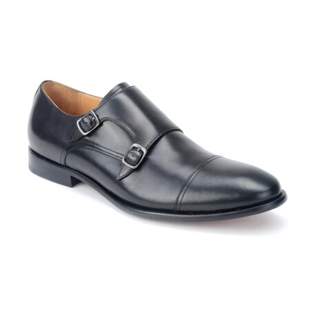 Coleman Double Monk Strap Shoe // Black (US: 8)