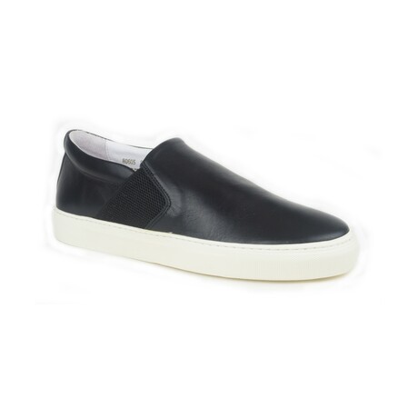 Leather Slip-On Sneakers // Black (US: 8)