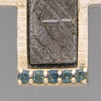 Genuine Muonionalusta Meteorite Cross Pendant (15gr.) + 18" Sterling Necklace