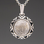 Muonionalusta Meteorite Round Pendant (8.4gr.) + 18" Sterling Silver Chain