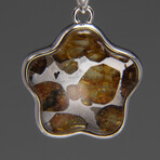 Sericho Pallasite Meteorite Pendant (5gr.) + 18" Sterling Silver Chain