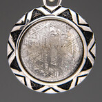 Muonionalusta Meteorite Round Pendant (8.4gr.) + 18" Sterling Silver Chain