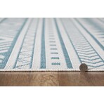 Provo Natura - Machine Woven Performance // Ivory/Aqua - Botanical (2’7” x 3’11”)