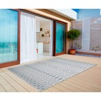 Provo Natura - Machine Woven Performance // Ivory/Aqua - Botanical (2’7” x 3’11”)