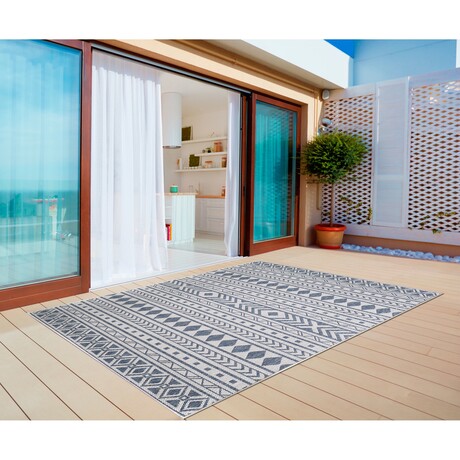 Provo Natura - Machine Woven Performance // Ivory/Blue - Botanical (2’7” x 3’11”)