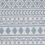 Provo Natura - Machine Woven Performance // Ivory/Aqua - Botanical (2’7” x 3’11”)