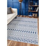 Provo Natura - Machine Woven Performance // Ivory/Blue - Botanical (2’7” x 3’11”)