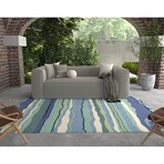 Harbor Lagoon - Hand Hooked Performance // Ocean - Coastal (6'2" x 3')