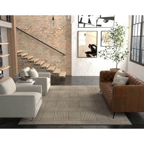 Lucia Westport - Machine Woven Performance // Beige - Abstract/Geometric (3'3" x 4'11")