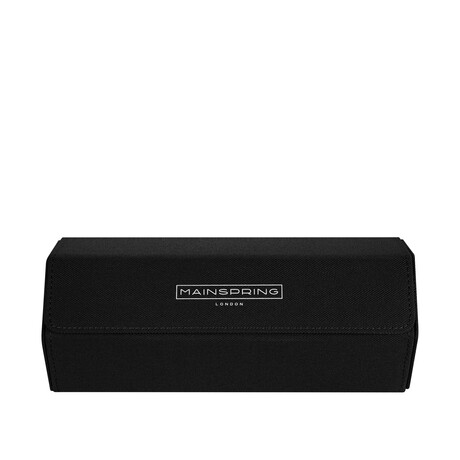 Arsenale Esagono 3-Slot Watch Roll // Black + Navy Blue