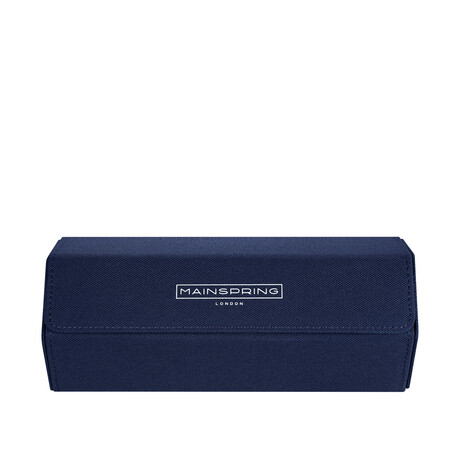 Arsenale Esagono 3-Slot Watch Roll // Navy Blue + Gray