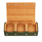 Arsenale Esagono 3-Slot Watch Roll // Olive Green + Tan