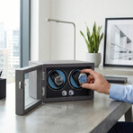 Oxford Guardian 2-Slot Watch Winder // Gray