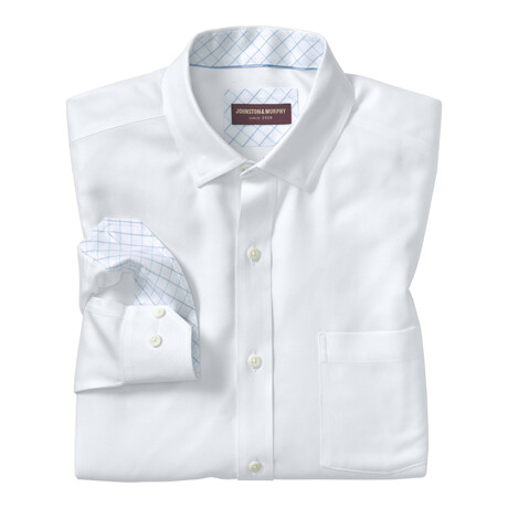 Ovation Non-Iron Dress Shirt // White Solid Birdseye (SR)