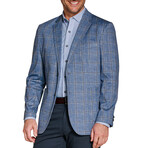 XC Flex Pinnacle Knit Blazer // Blue / Tan Shadow Plaid (S)