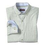 Ovation Non-Iron Oxford Shirt // Green Striped Oxford (S)