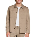 XC Flex Pinnacle Knit Shirt Jacket // Tan Twill (S)