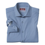 XC+ Motion Long-Sleeve Dress Knit Shirt // Navy Basketweave (SR)