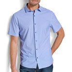 XC+ Motion Short-Sleeve Print Knit Shirt // Blue Dotted Tile (S)