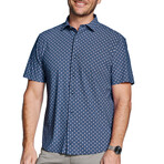 XC+ Motion Short-Sleeve Print Knit Shirt // Navy Petal (S)