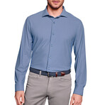 XC+ Motion Long-Sleeve Dress Knit Shirt // Navy Basketweave (SR)