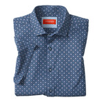 XC+ Motion Short-Sleeve Print Knit Shirt // Navy Petal (S)