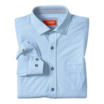 XC+ Motion Long-Sleeve Print Knit Shirt // Blue Tulip (S)