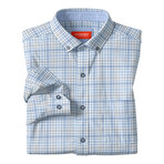 XC+ Motion Long-Sleeve Sport Knit Shirt // Blue/Tan Plaid (S)