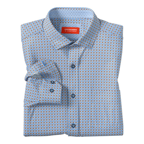 XC+ Motion Long-Sleeve Print Knit Shirt // Orange Cross Petal (S)