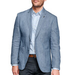 Washed Linen-Blend Conley Blazer // Light Blue (S)