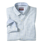 Ovation Non-Iron Dress Shirt // Green/Blue Cross Hatch (S)