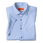 XC+ Motion Short-Sleeve Print Knit Shirt // Blue Dotted Tile (S)