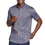 XC Flex Ascend Short-Sleeve Shirt // Burgundy Diamond Grid (S)