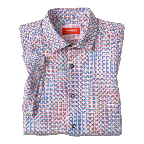 XC+ Motion Short-Sleeve Print Knit Shirt // Pink Medallion (S)