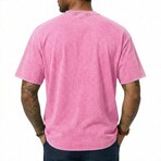 Acid-Washed Heavyweight Oversized Shirt // Rose Red (S)