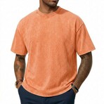 Acid-Washed Heavyweight Oversized Shirt // Orange (3XL)