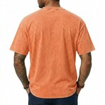 Acid-Washed Heavyweight Oversized Shirt // Orange (3XL)