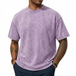 Acid-Washed Heavyweight Oversized Shirt // Purple (S)