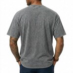 Acid-Washed Heavyweight Oversized Shirt // Grey (S)