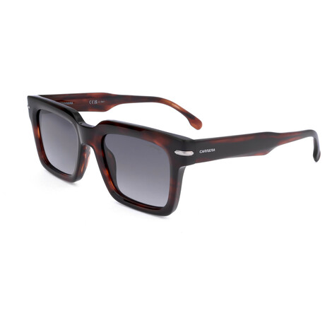 Carrera // Unisex Rectangular // Brown Horn + Smoke Gradient