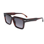 Carrera // Unisex Rectangular // Brown Horn + Smoke Gradient