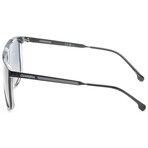 Carrera // Men's Square // Black White + Dark Grey Shaded Gradient